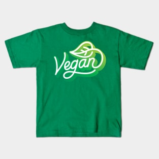 Vegan hand made lettering art Kids T-Shirt